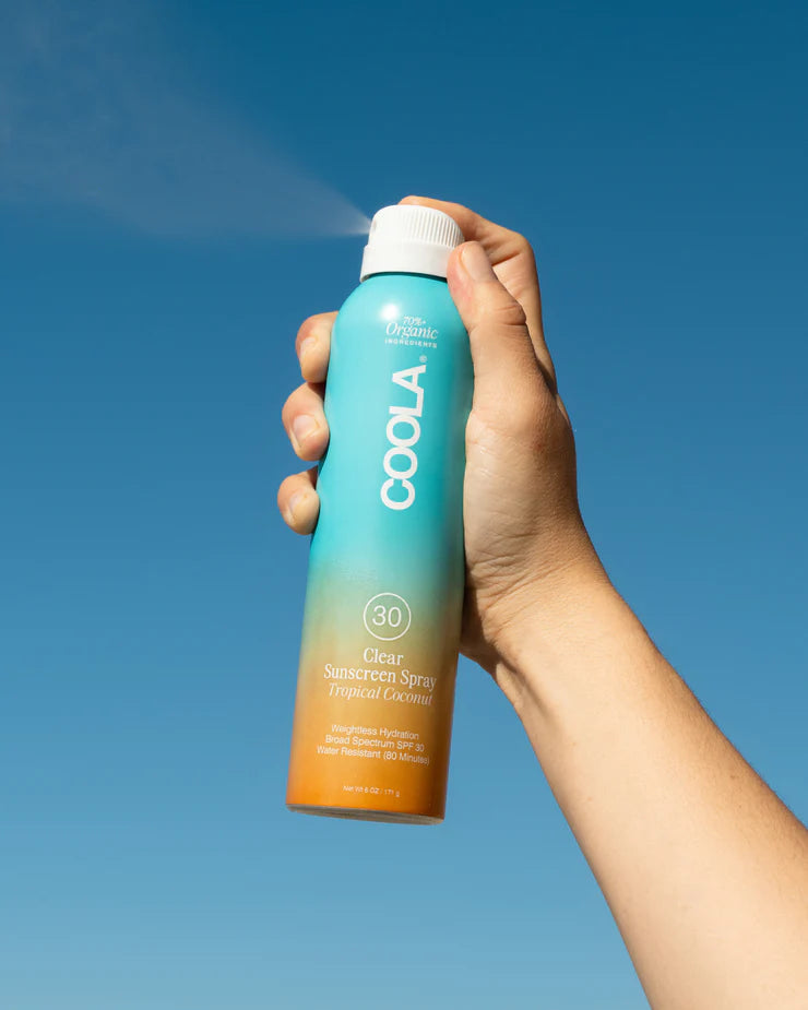 Clear Sunscreen Spray SPF 30 – Tropical Coconut