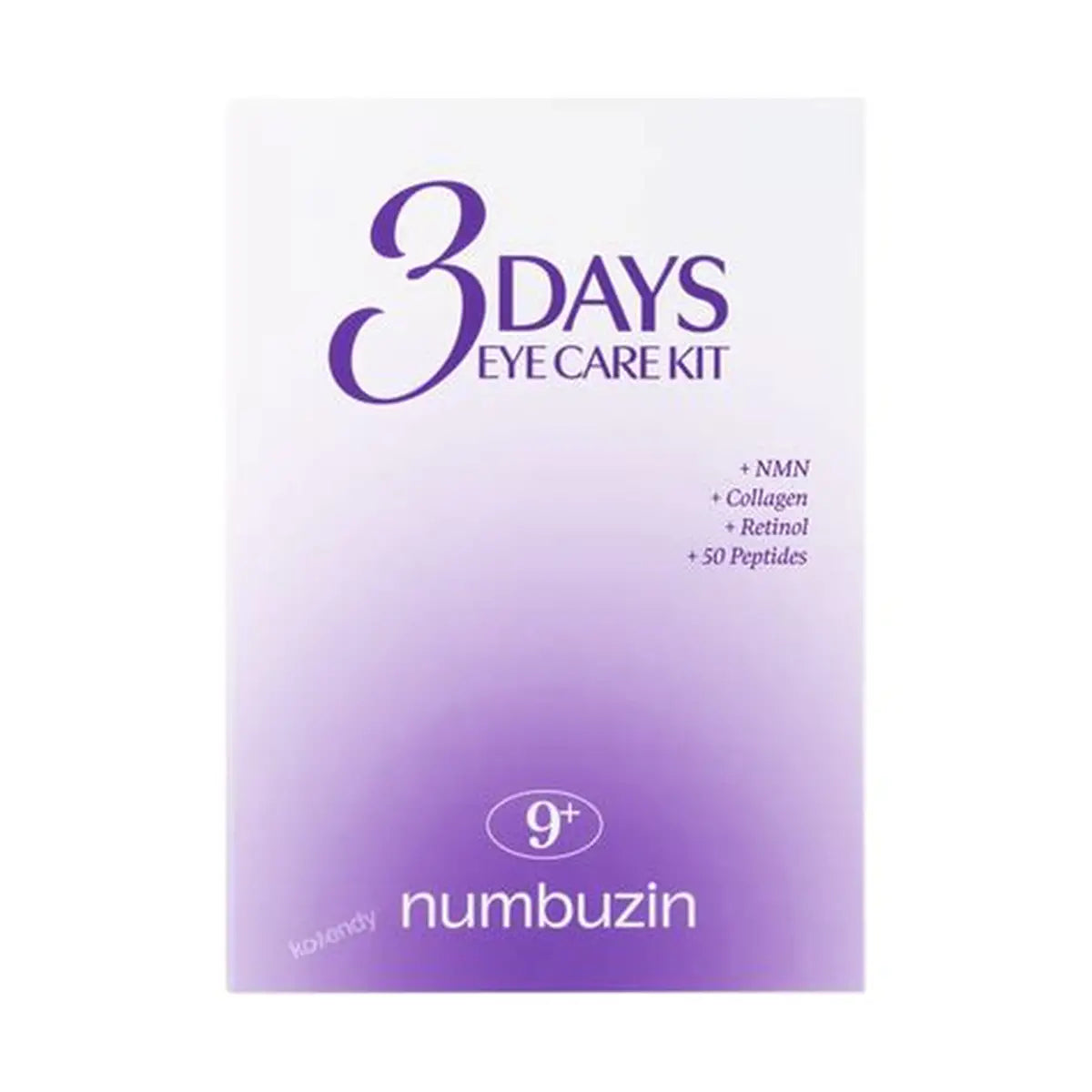 numbuzin No.9+ 3 Days Eye Care Kit med øyemasker og øyekrem