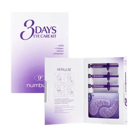 numbuzin No.9+ 3 Days Eye Care Kit med øyemasker og øyekrem