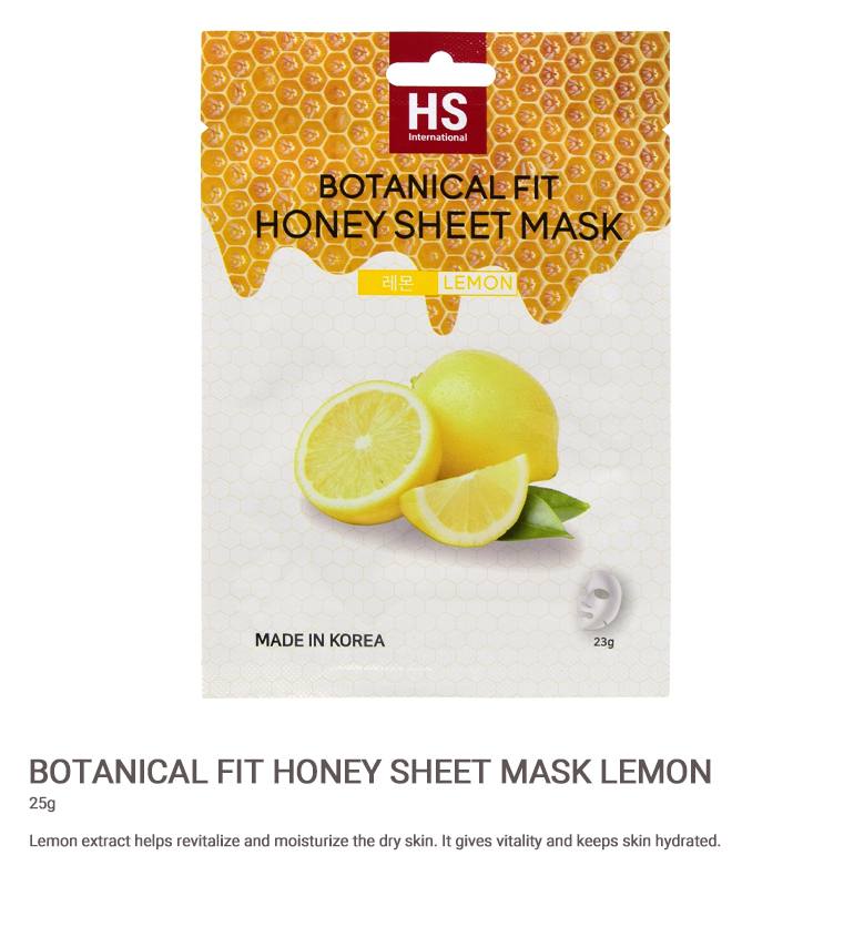 Botanical Fit Honey Sheet Mask : Lemon 23g - 1Sheet