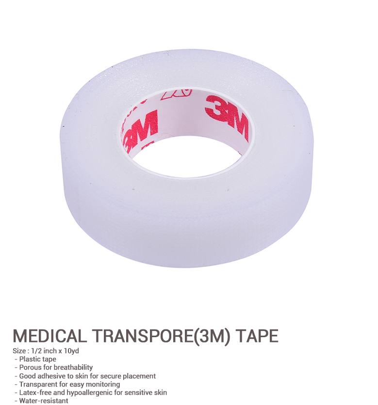 3M Transpore Medical Tape 1/2 inch x 10yd 1stk.