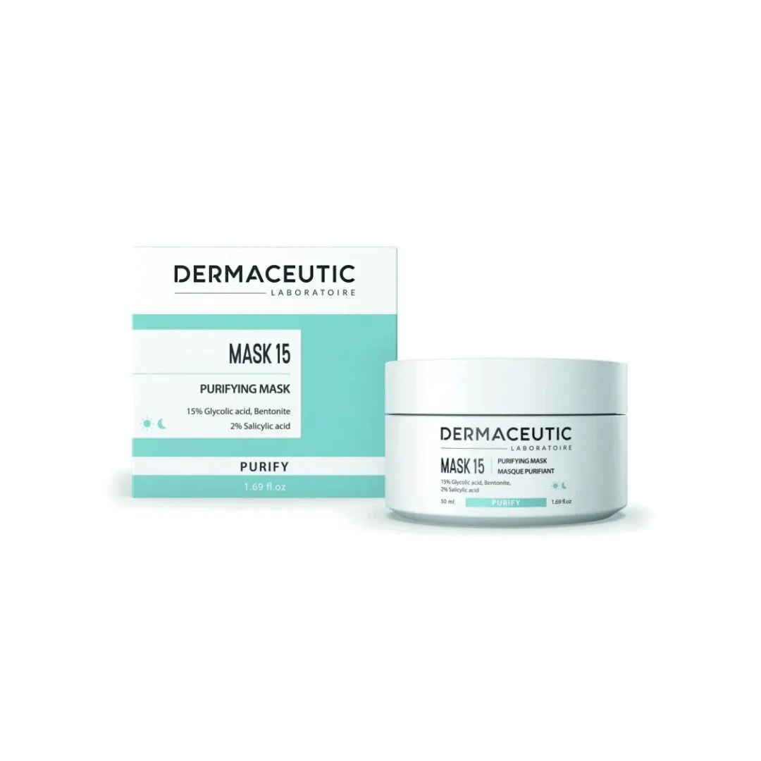 Dermaceutic mask 15 rensende ansiktsmaske med glykolsyre og salisylsyre 30ml