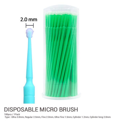 Micro Brush Green Fine 2.0 mm (100 stk)